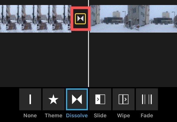 iMovie 轉場效果