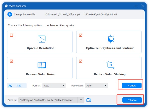 Videó javítása és mentése