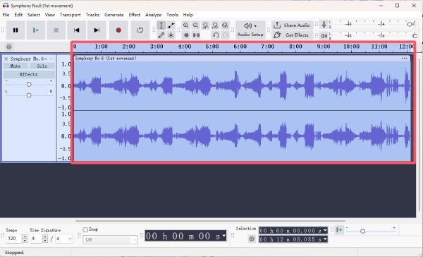 Select Track Audacity