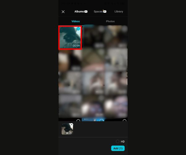 Capcut Video Seçin