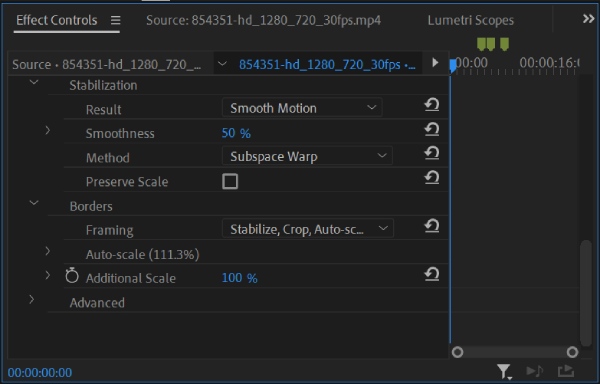 Stel geschikte parameters in