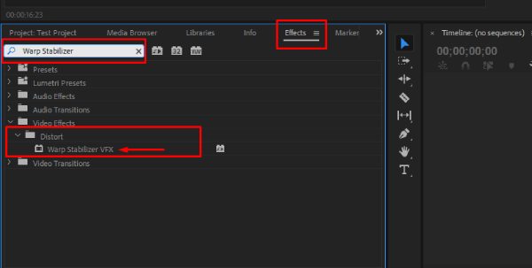 Premiere Pro 中的变形稳定功能