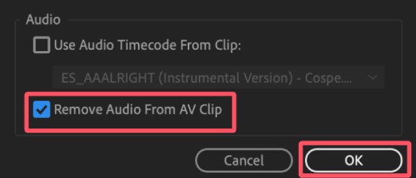 Remove Audio Premiere