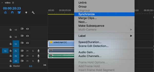 Sync Tracks Premiere