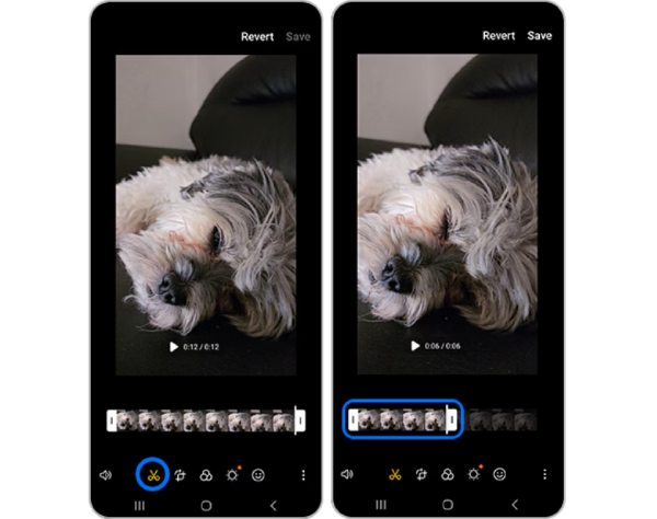 Obrezivanje videa na Samsungu
