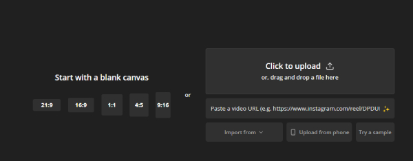 Kapwing videó feltöltése