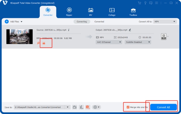 Klipek egyesítése és exportálása
