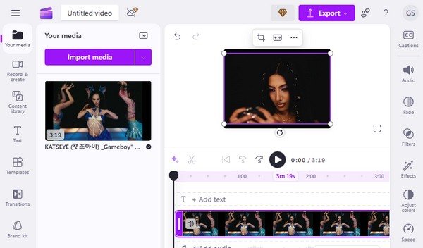 Clipchamp montaža videa