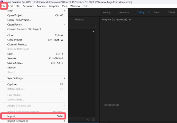 Importera video från Premiere Pro