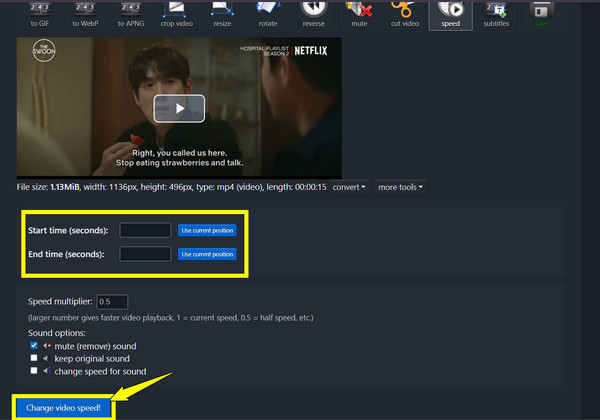 Ezgif Zpomalte video
