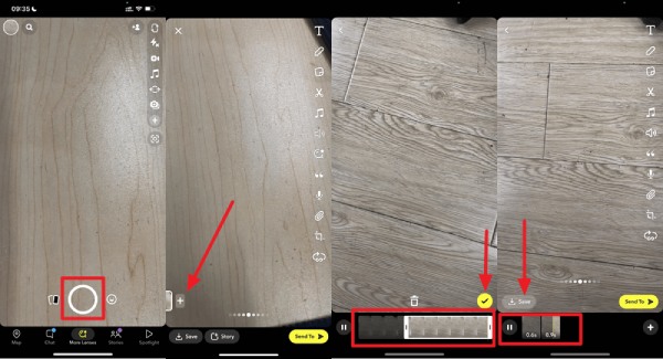 Video bijsnijden tijdens het opnemen