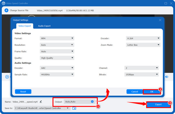 4Easysoft Juster indstillinger og eksporter derefter