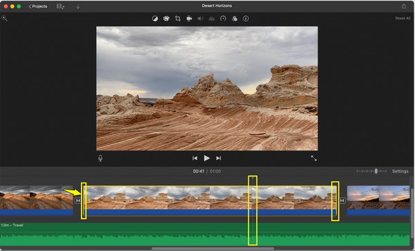 חיתוך וידאו ב-iMovie ללא סימן מים