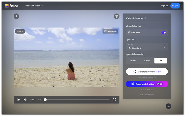 Fotor Video Upscaler