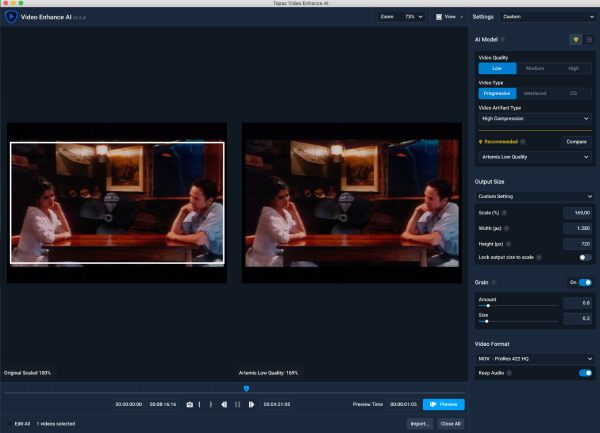 Topaz Video Enhancer AI