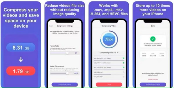 iPhone videokompresszor
