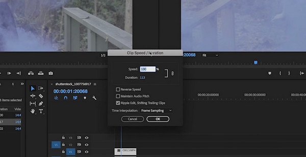 Adobe Premiere Pro Videogeschwindigkeit ändern