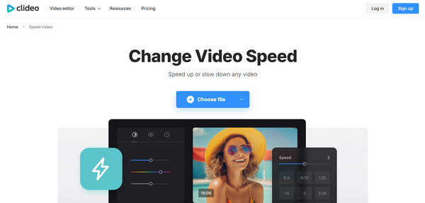 Clideo Video-Geschwindigkeitswechsler