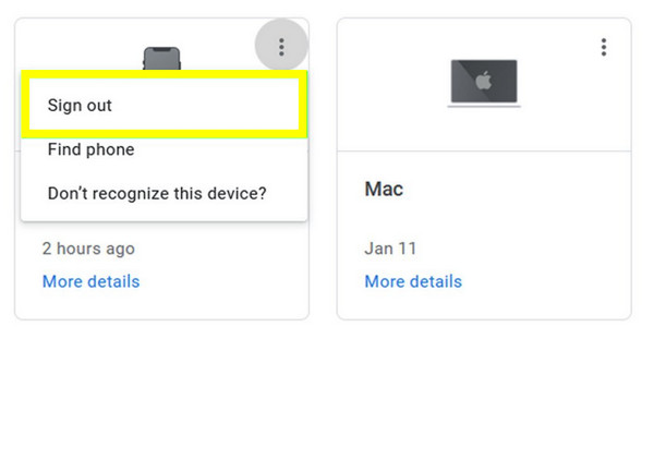 Remotely Sign Out Google Account