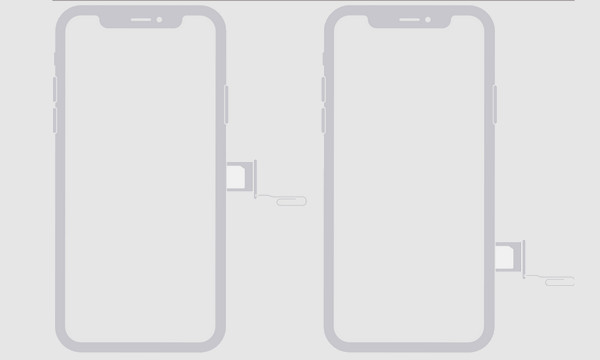 הוצאת כרטיס ה-SIM מהאייפון באמצעות הוצאת כרטיס ה-Ejector