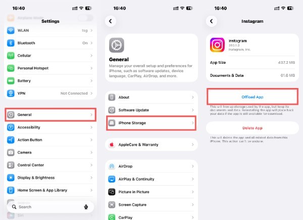 Clear Ins Cahce Déchargement