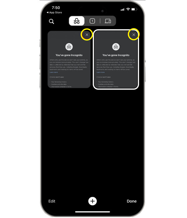 Διαγραφή ιστορικού ανώνυμης περιήγησης