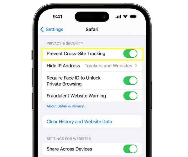 Αποτρέψτε το Safari από τη χρήση όλων των cookies
