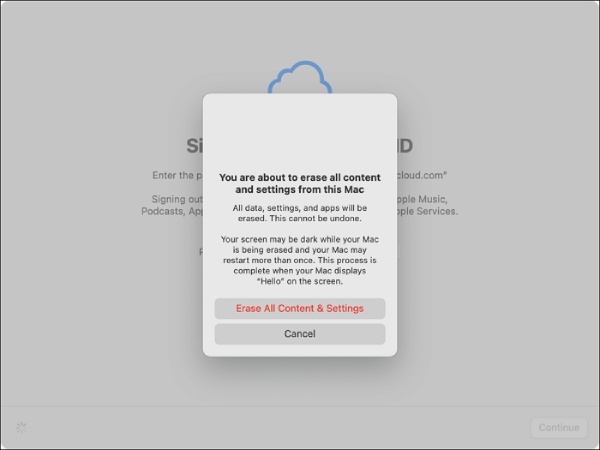 Confirm To Erase Mac Content