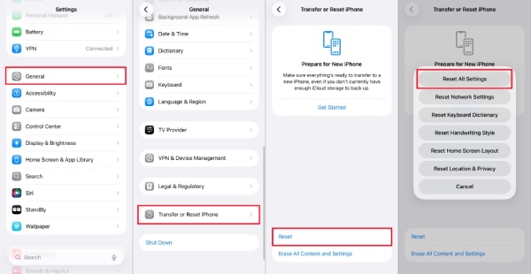 Reset Iphone Settings