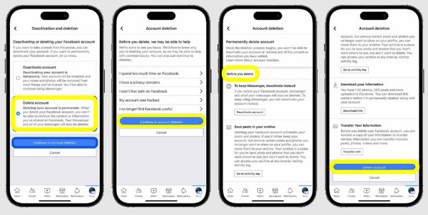 Een Facebook-account permanent verwijderen op de iPhone