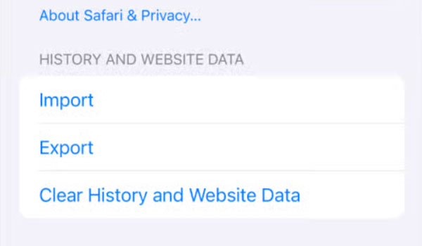Obriši povijest i podatke web-mjesta u Safariju na iPhoneu