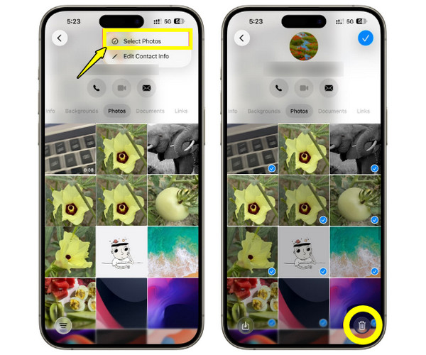 Apagar anexos de mensagens no iPhone