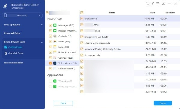 Scegli il file speciale da eliminare