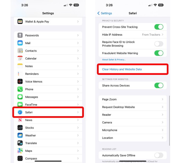 清除 Safari 缓存