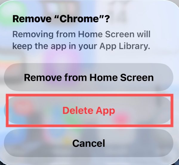 删除 iOS 14 应用