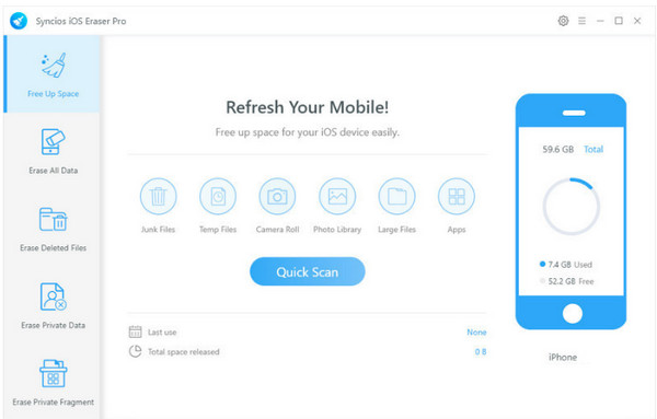 Syncios iPhone Eraser