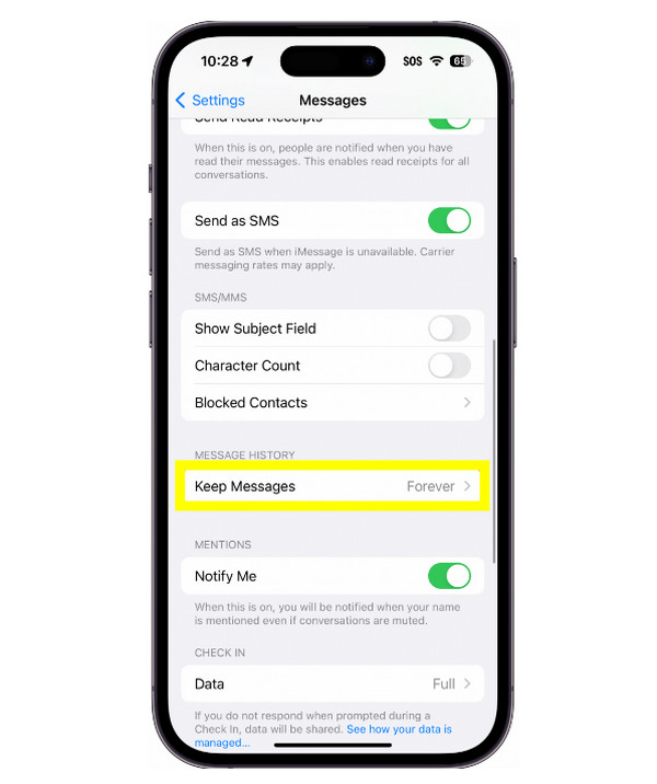 Smazat historii zpráv