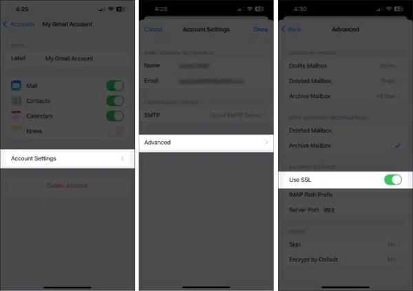 SSL deshabilitado para iPhone