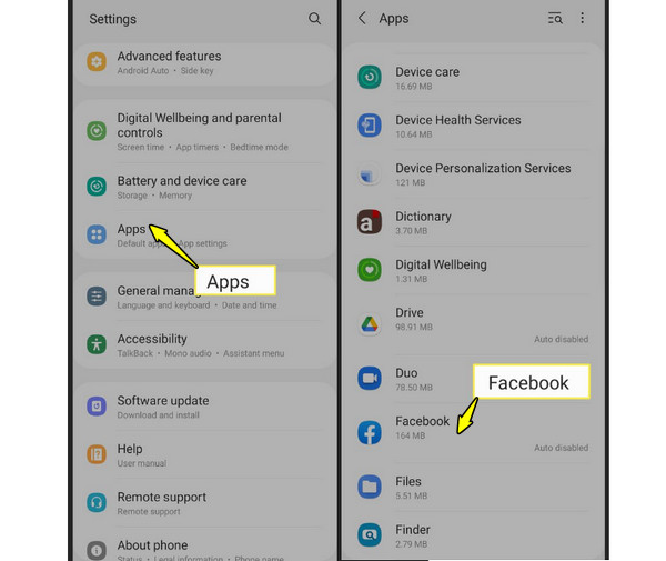 Borrar caché y datos de la aplicación