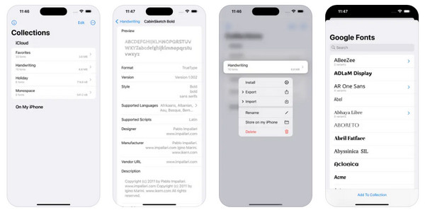 Endre font på iPhone