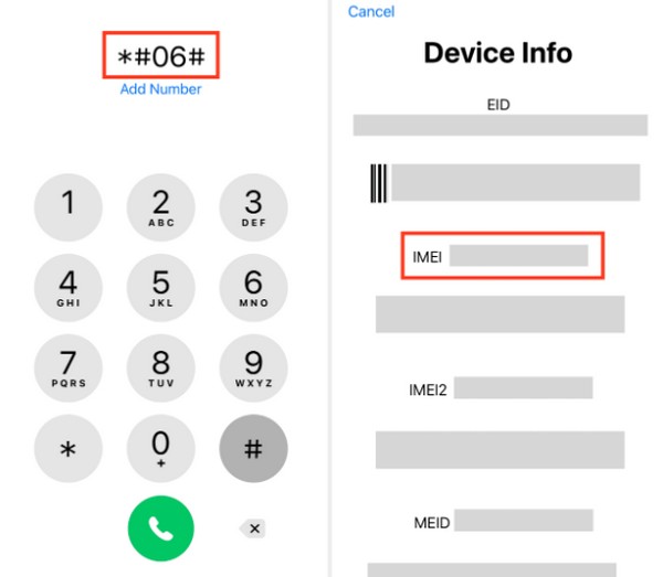 Etsi IMEI puhelinsovelluksella