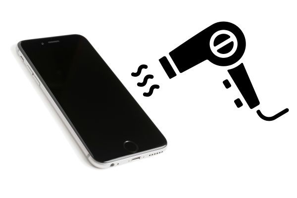 Hårføner for å tørke iPhone