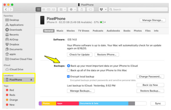 Utilisez le Finder pour récupérer des photos supprimées