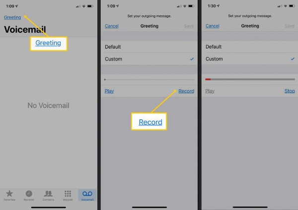 Ορισμός χαιρετισμού φωνητικού ταχυδρομείου