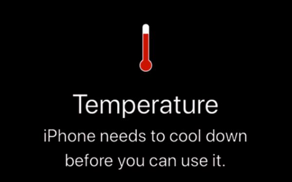 iPhone ficklampans temperatur