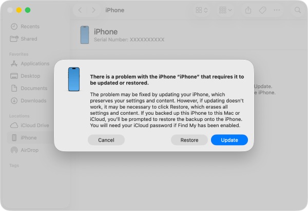 iPhoneを復元またはアップデートして修正する