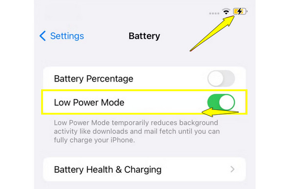 Sørg for at iPhone har nok batteri