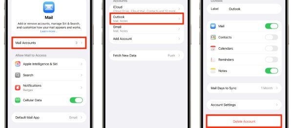 Volver a agregar cuenta de correo de iPhone