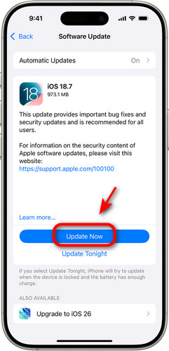 Actualizar iOS a la última versión