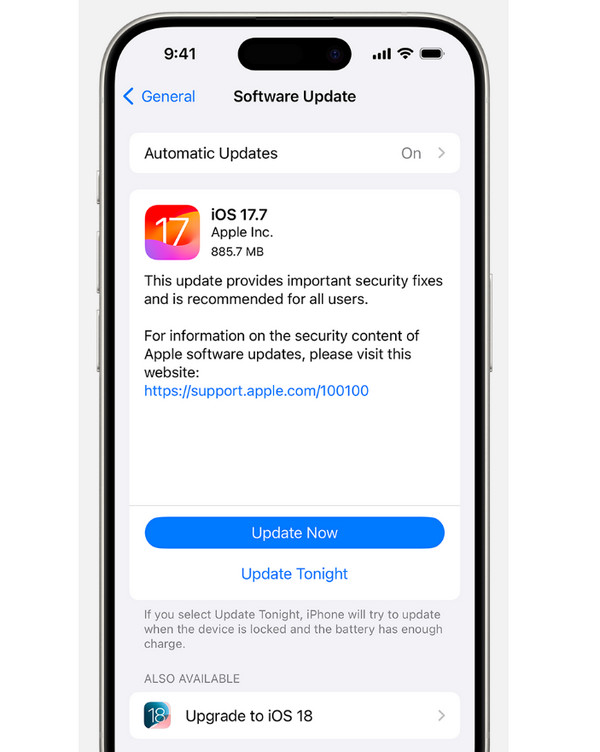 Oppdater iOS-versjon